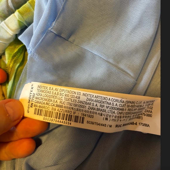 Zara blue and green pastel tulle pleated maxi dress made in Europe EUC - Picture 10 of 12